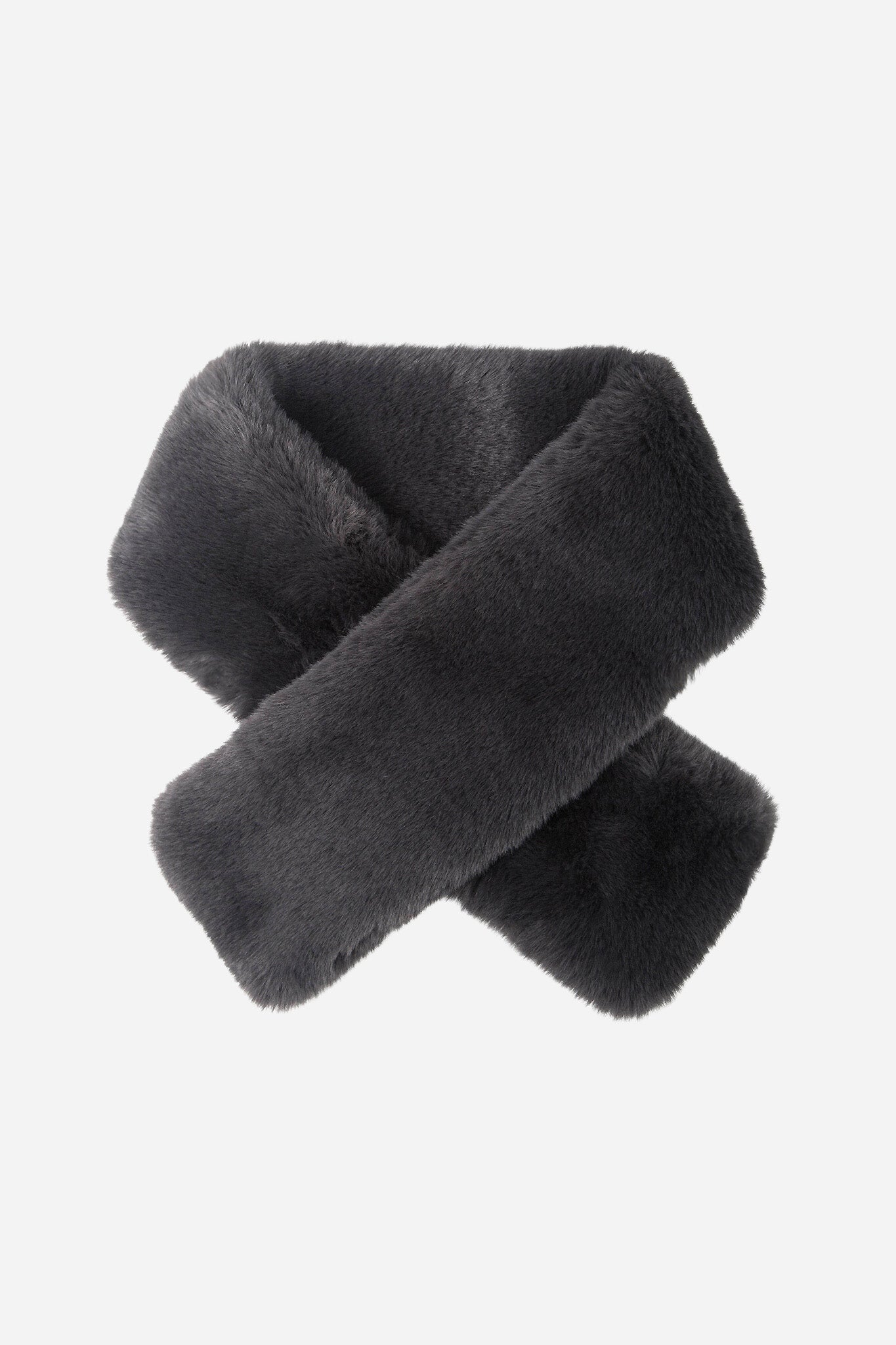 Short faux fur scarf - Grey