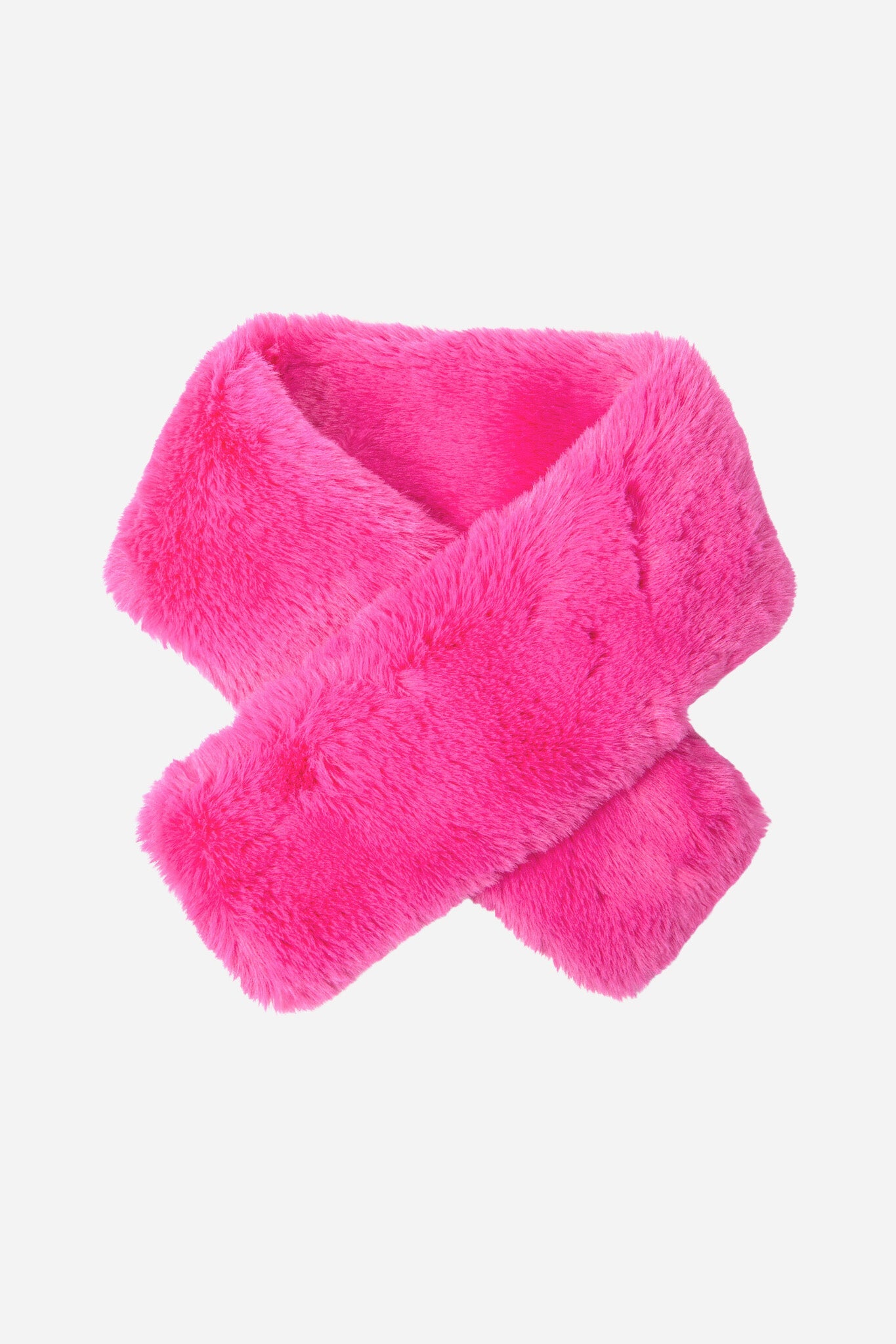 Short faux fur scarf - Hot Pink