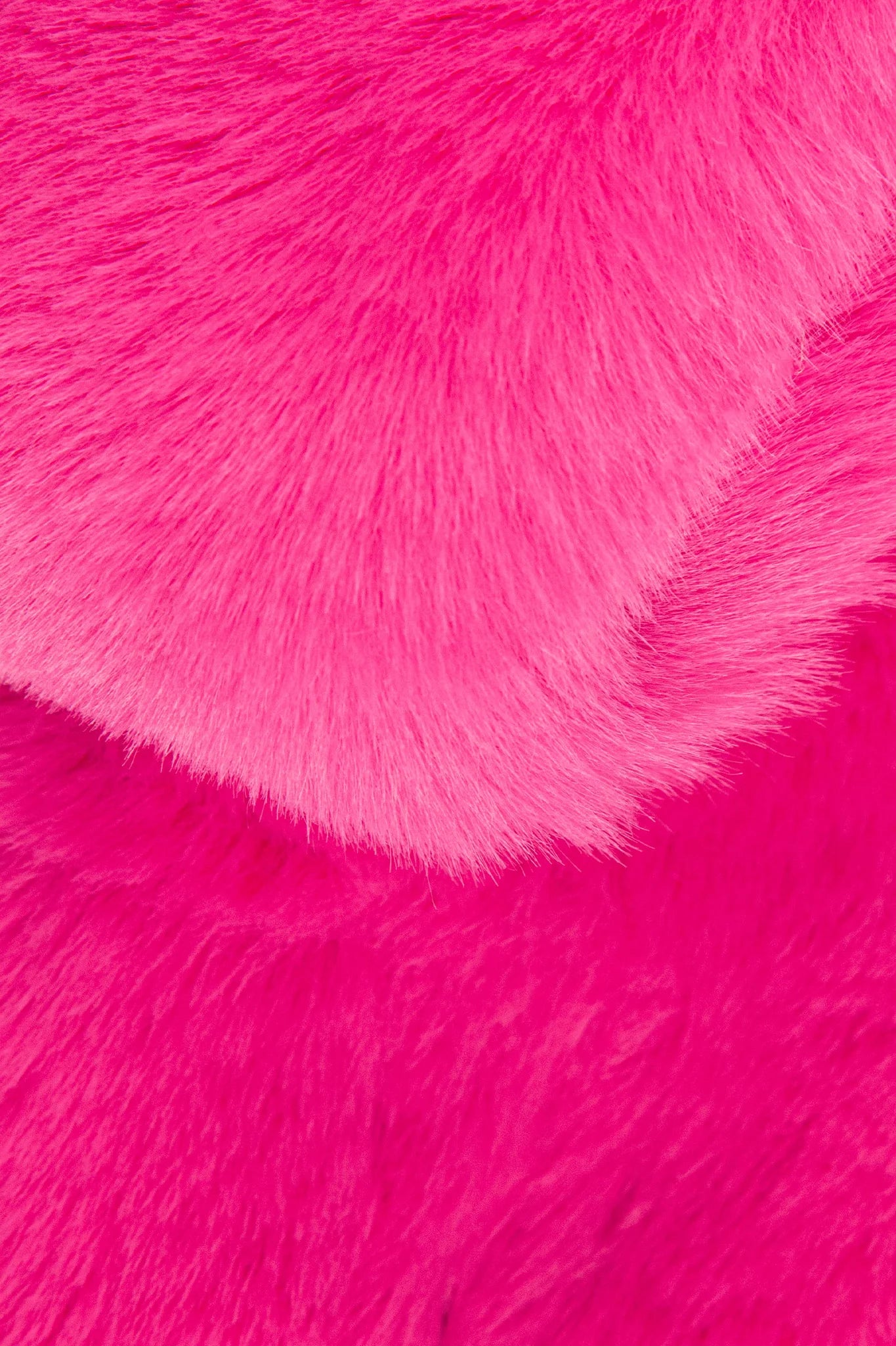 Short faux fur scarf - Hot Pink