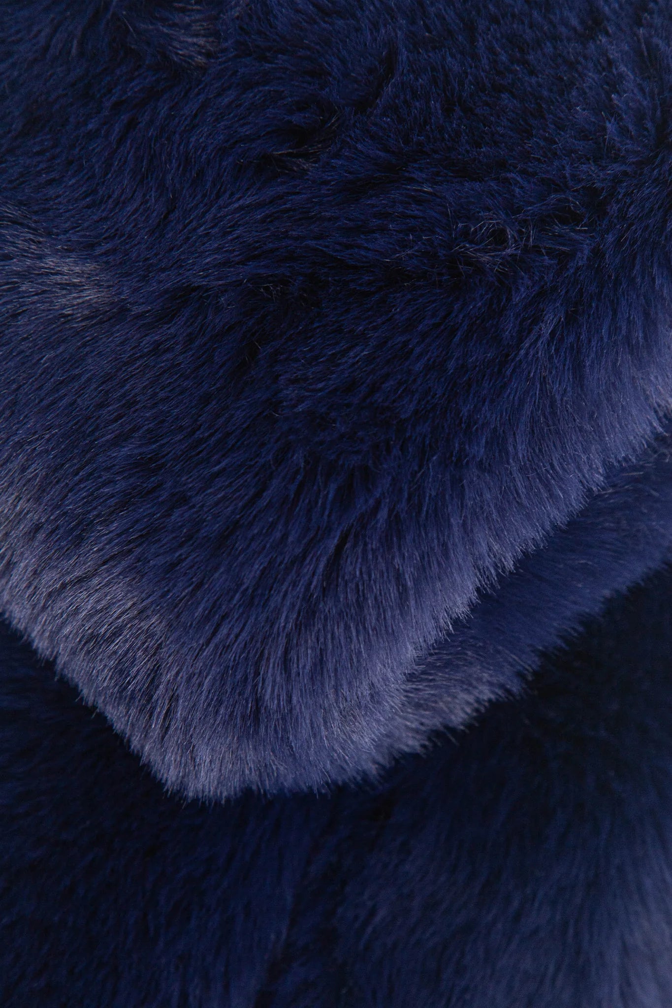 Short faux fur scarf - Navy