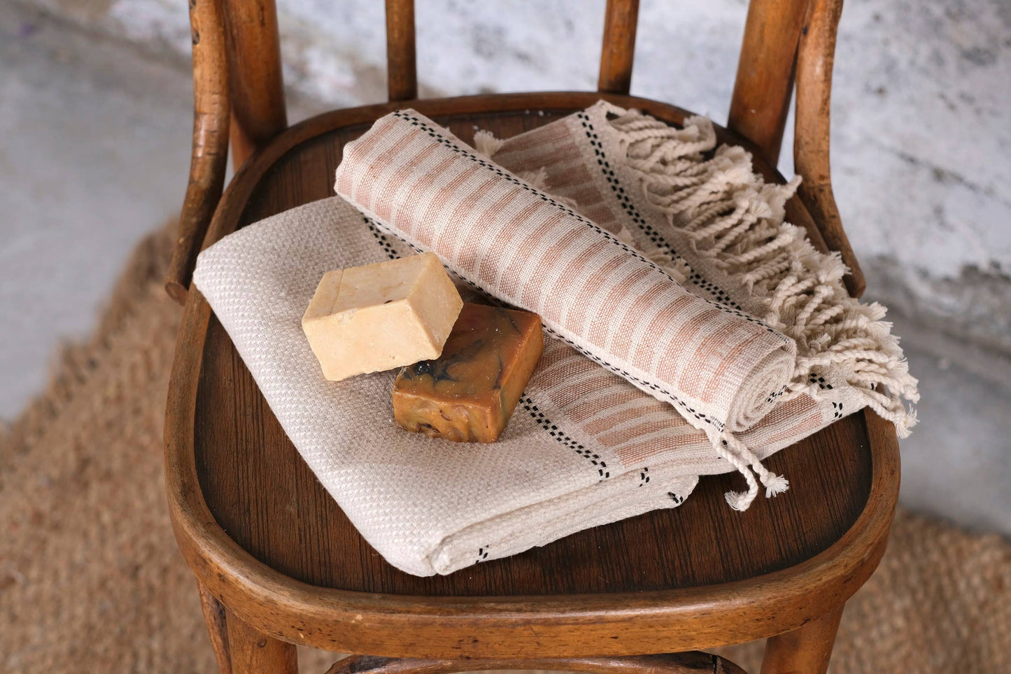 Large Bath Beach Peshtemal Towel - Dusty Rose