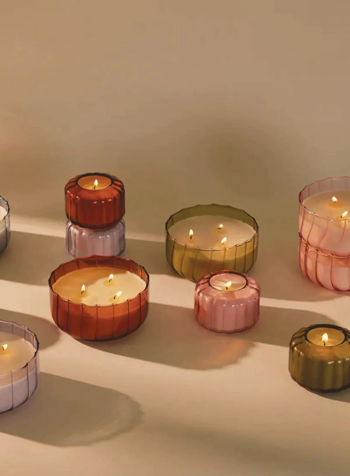 Green Ripple Glass - Salted Iris Candle