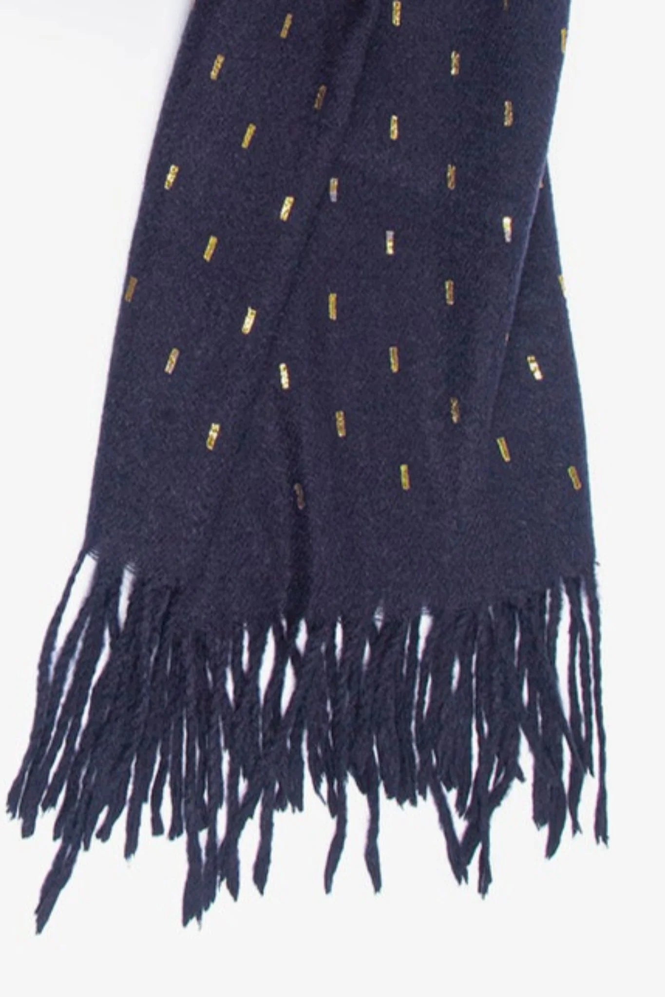 Écharpe Matchstick métallisée bleu marine