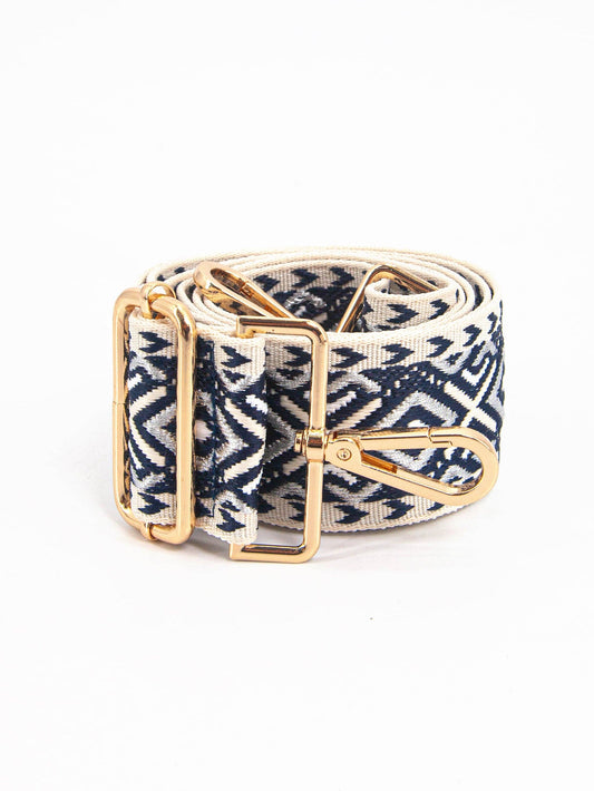 Bag Strap - Woven Navy/Silver