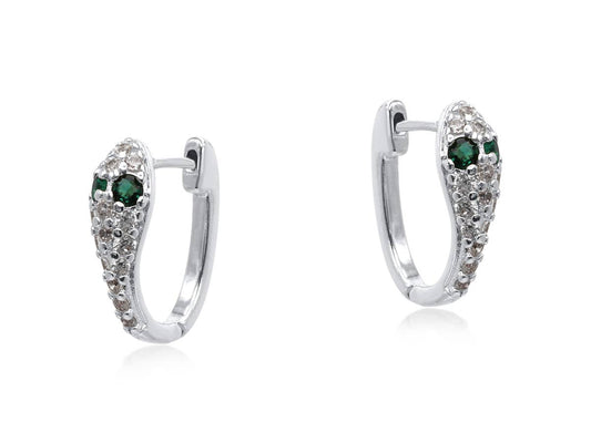 Gold Snake Huggie Earrings