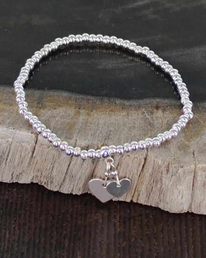 Silver heart charm Bracelet