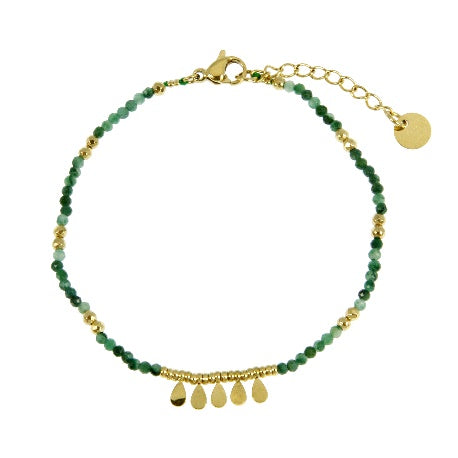 Oval Beaded Bracelet - Various Colours