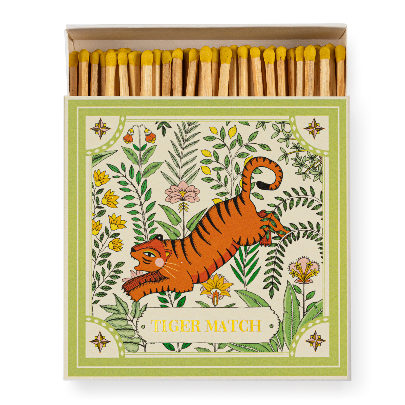 Green Tigar | Square Matchboxes