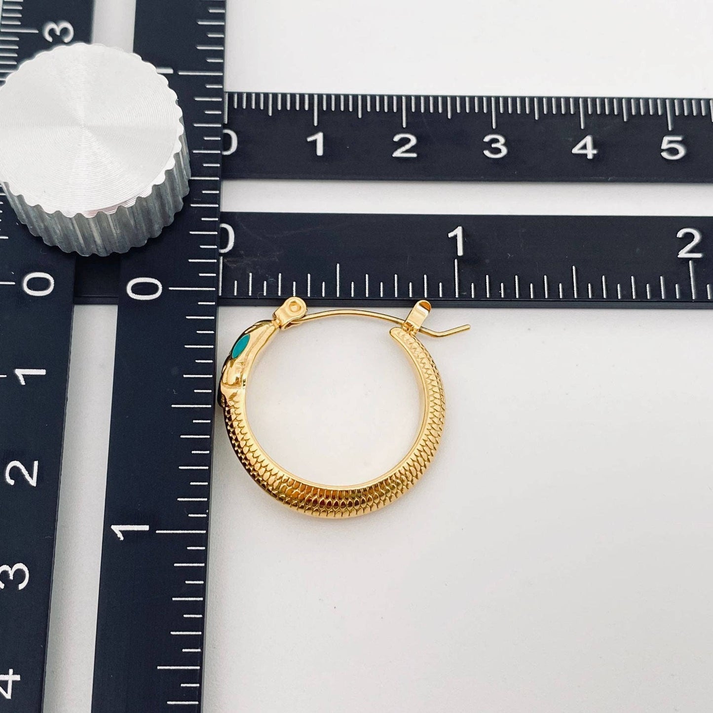 Textured Snake Hoops