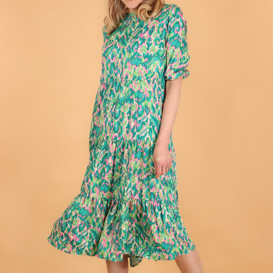 Aqua Print Dress