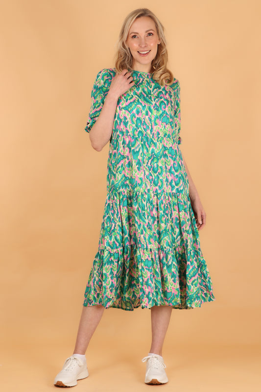 Aqua Print Dress