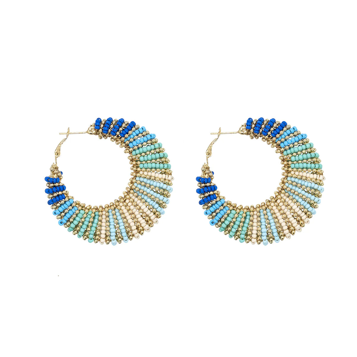 Striped Beaded Earrings
