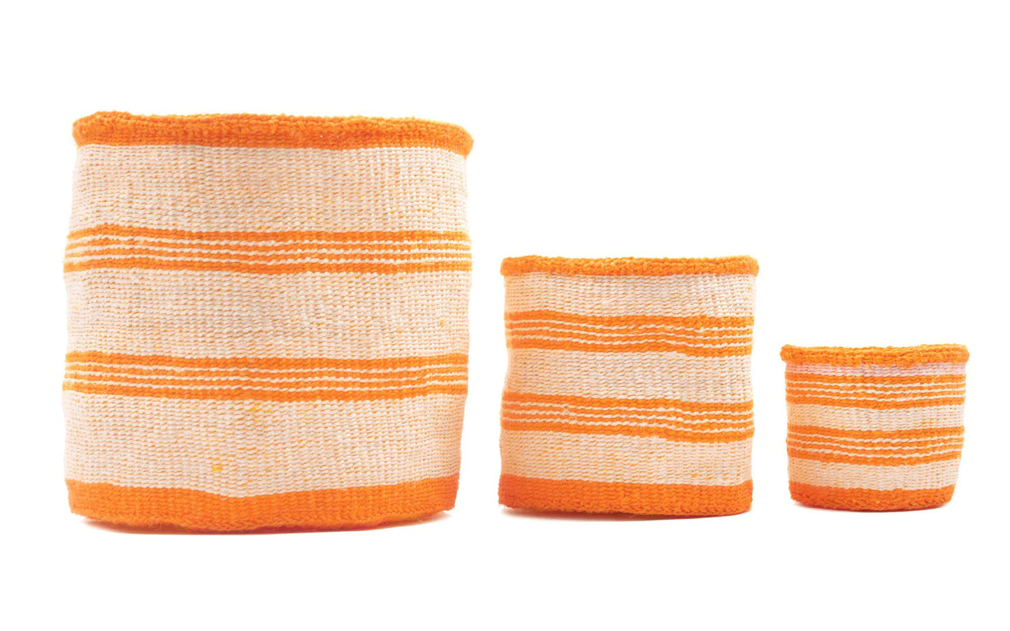 Storage Basket - Large Orange Stripe