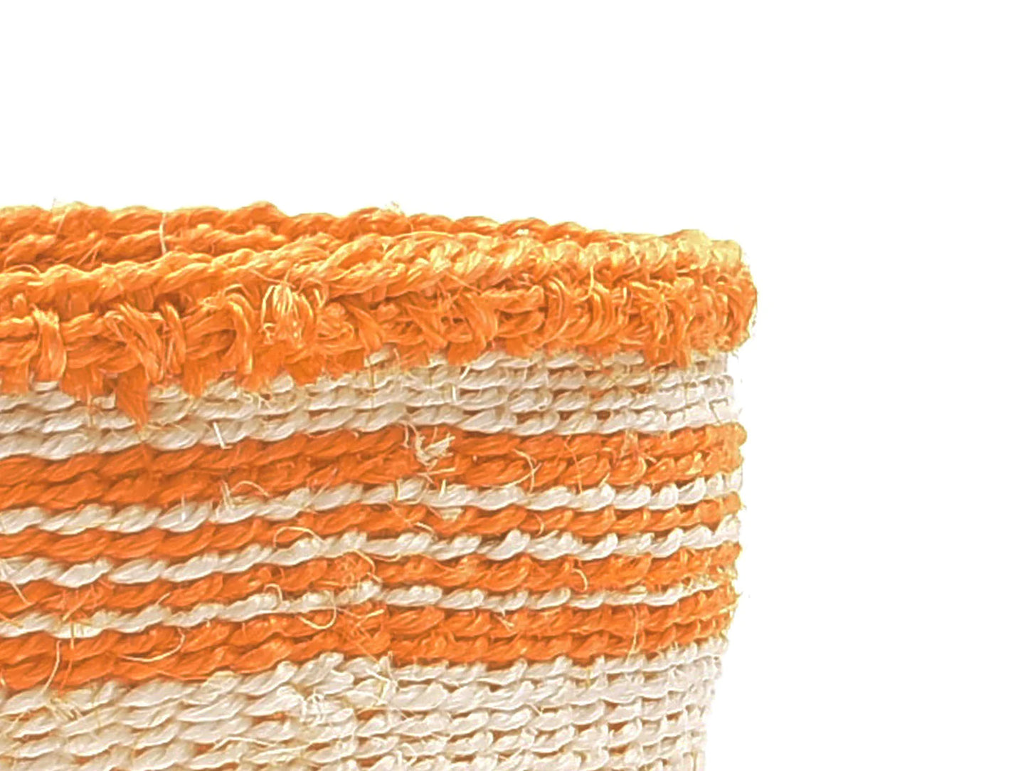 Storage Basket - Large Orange Stripe