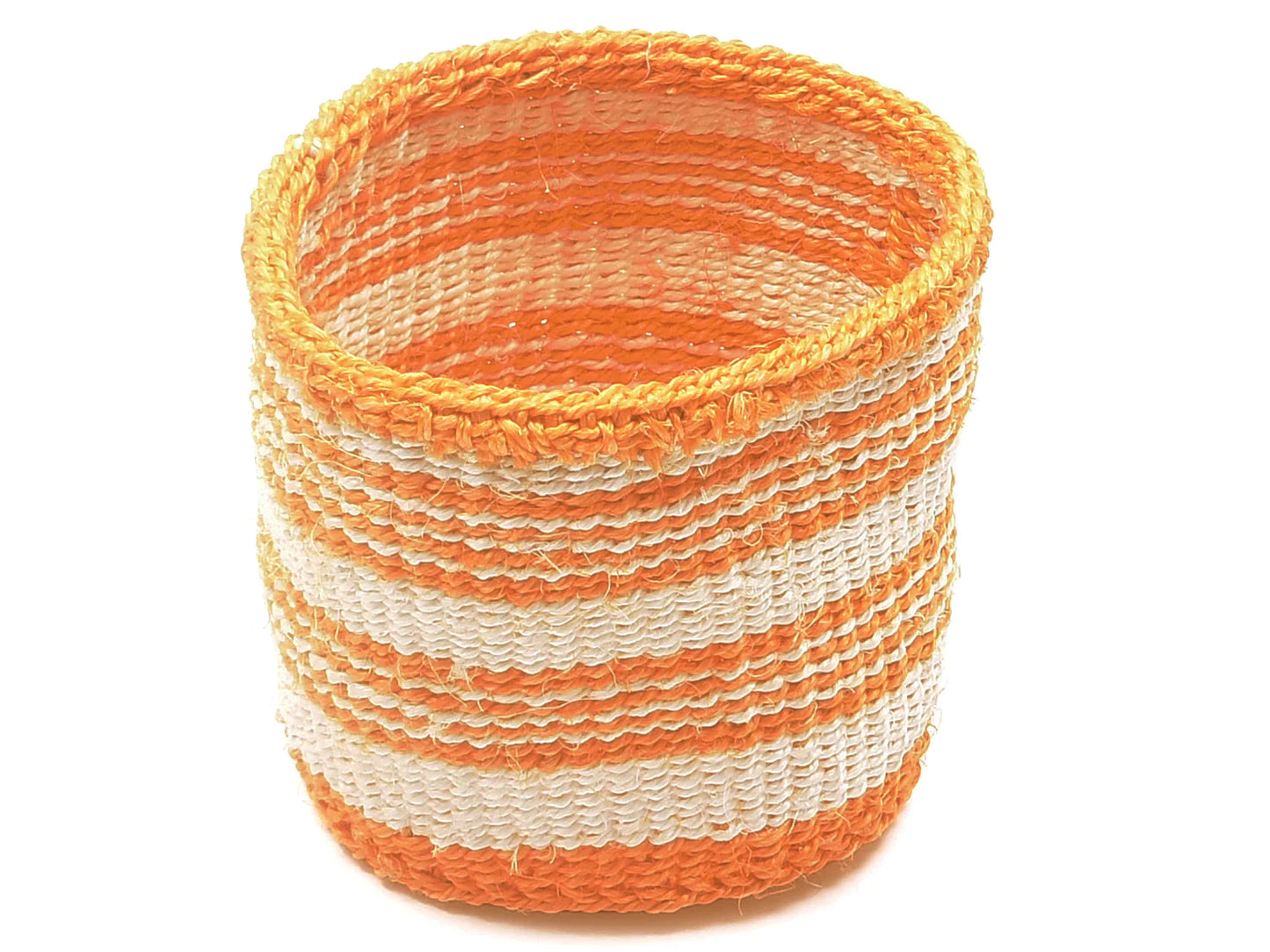 Storage Basket - Large Orange Stripe