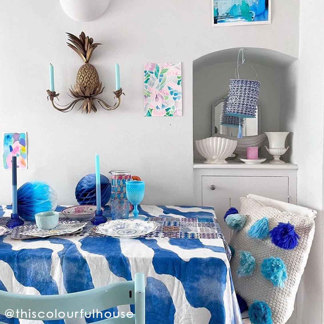 Cobalt Blue Small Candle Holder