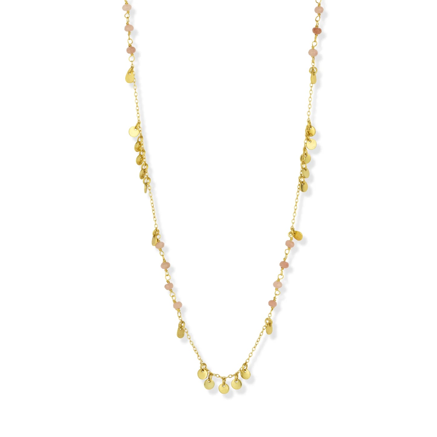 Collier en jade rose