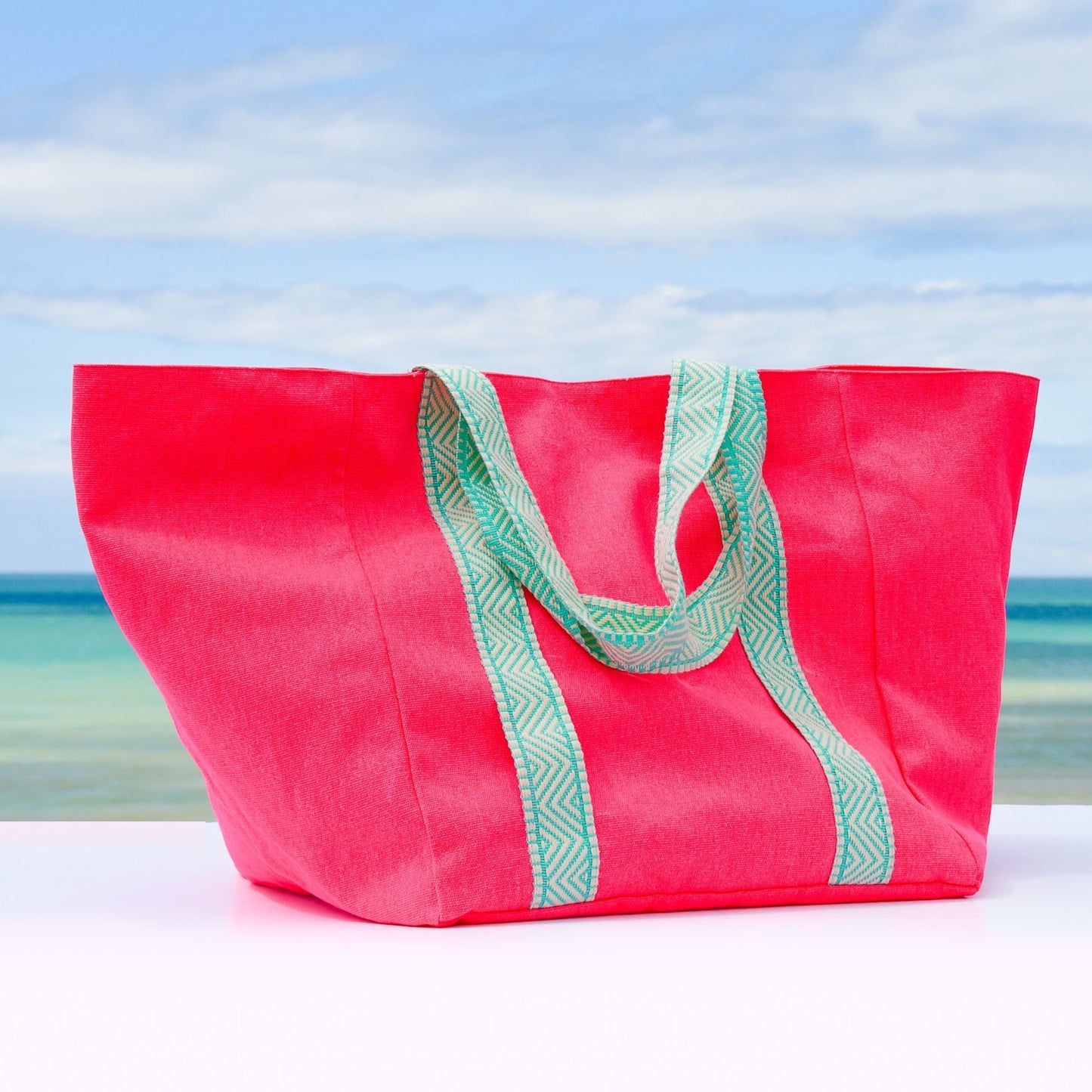 Hot Pink Beach Bag