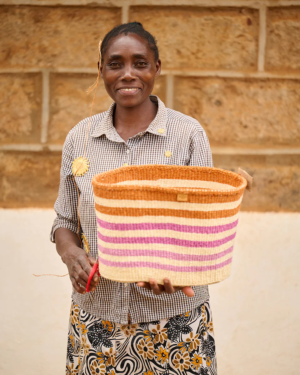 Sunset stripe Shopping Basket