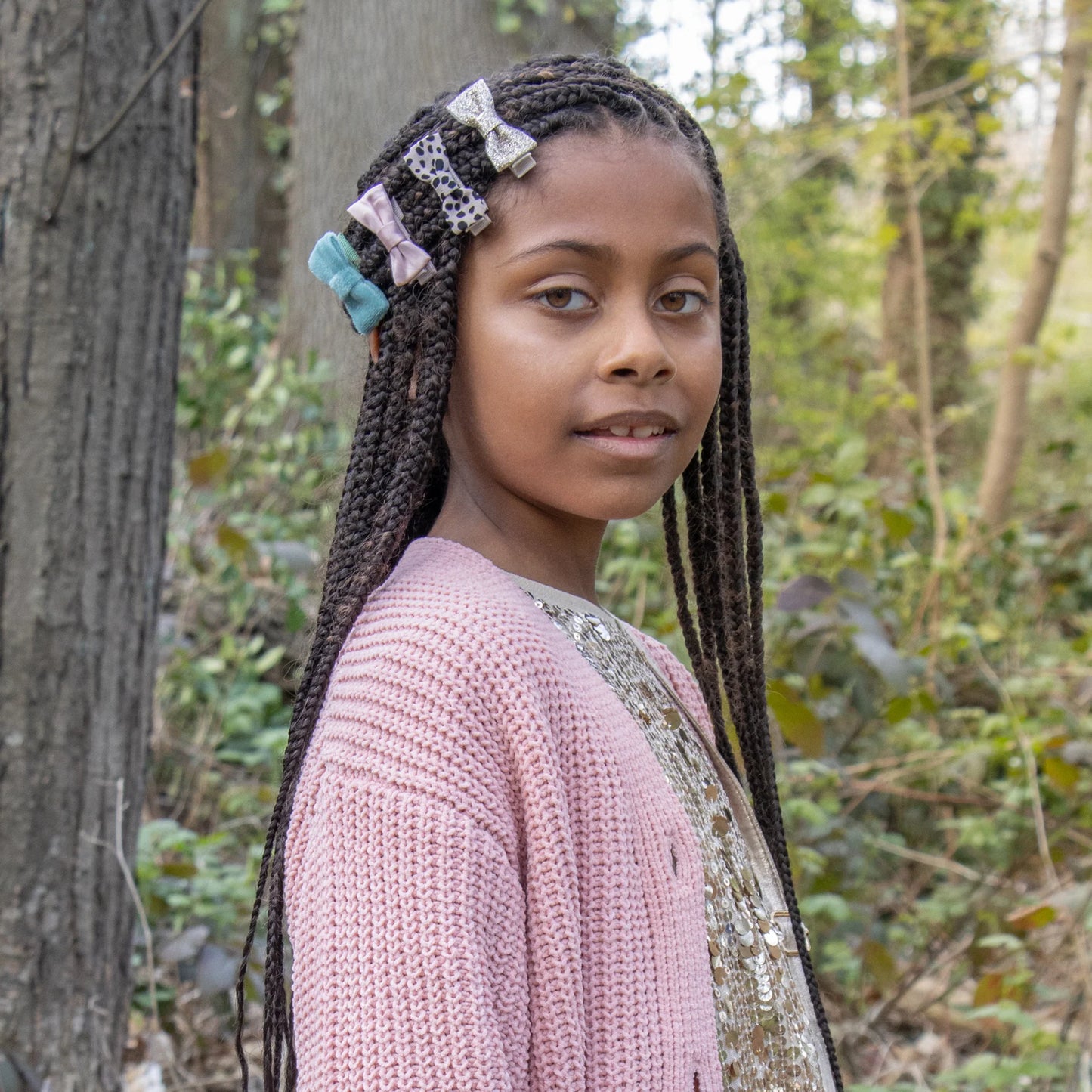 Mini Bow Clips - Leopard