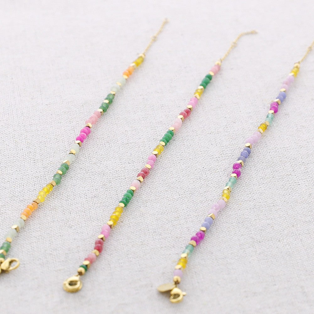 Gold and Beaded Bracelet