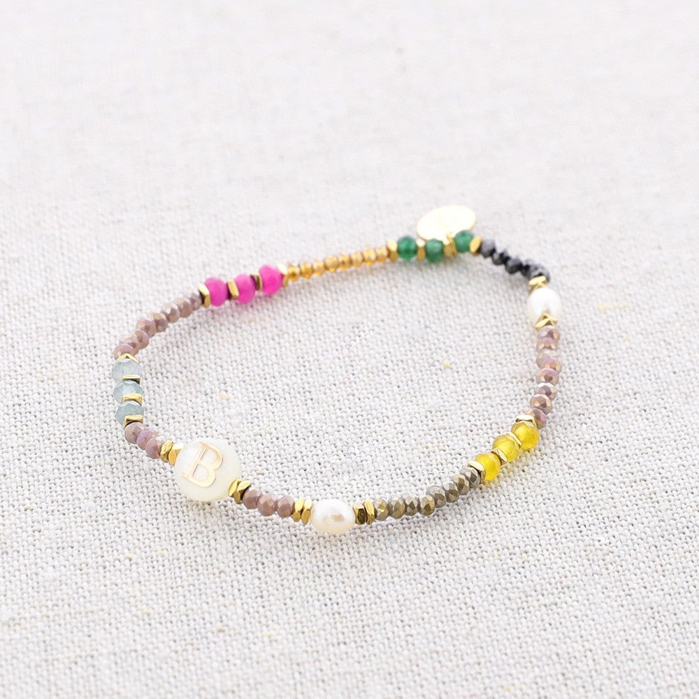 Delicate Initial Bead Bracelets