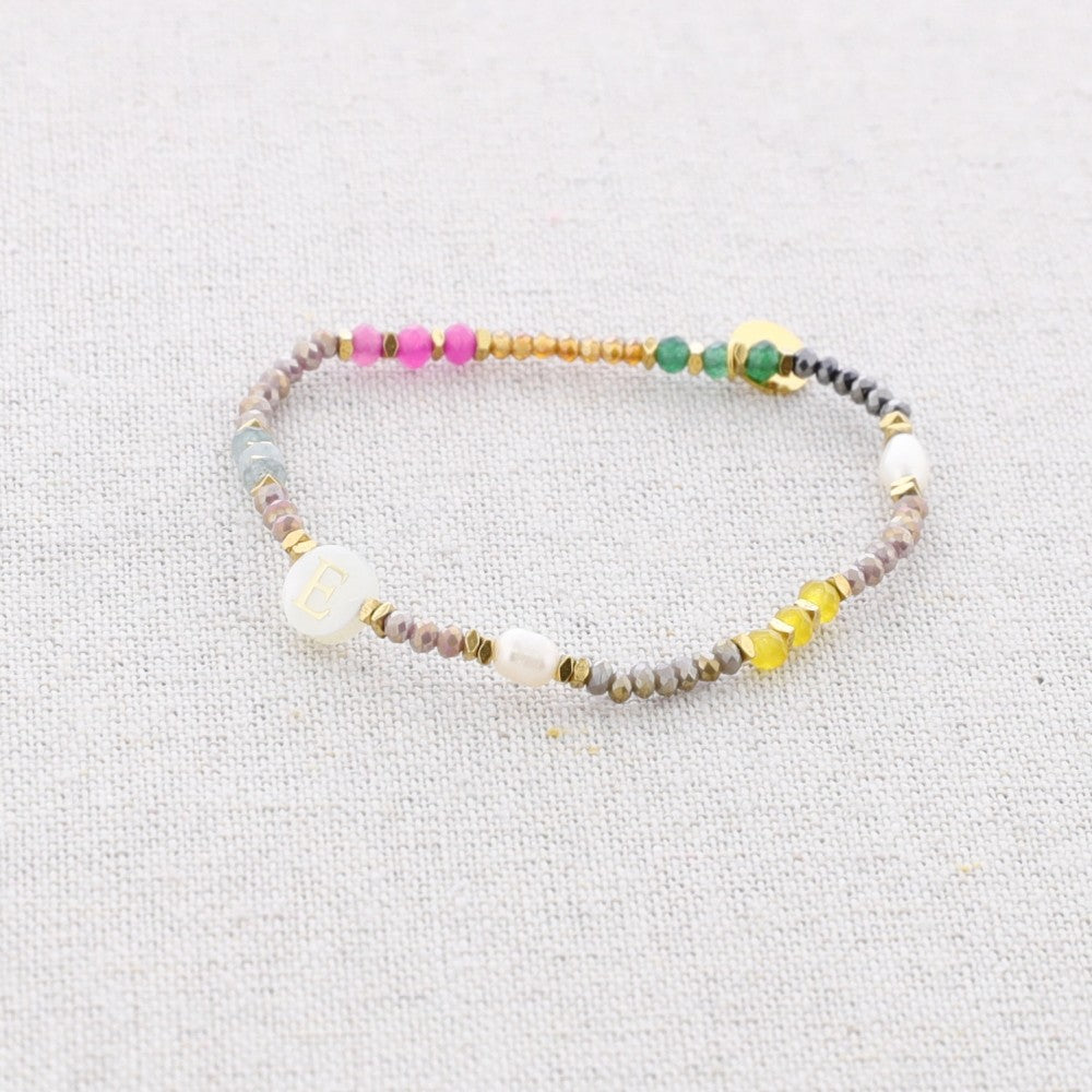 Delicate Initial Bead Bracelets