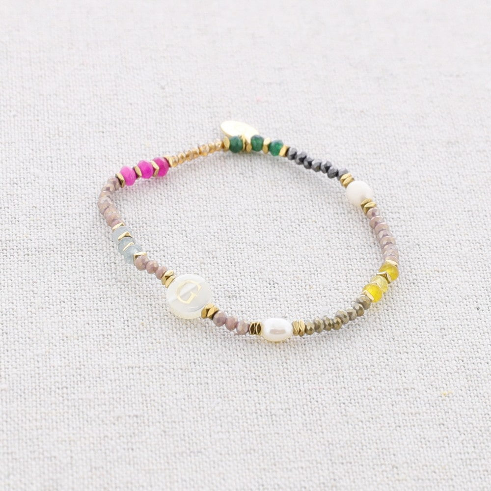 Delicate Initial Bead Bracelets