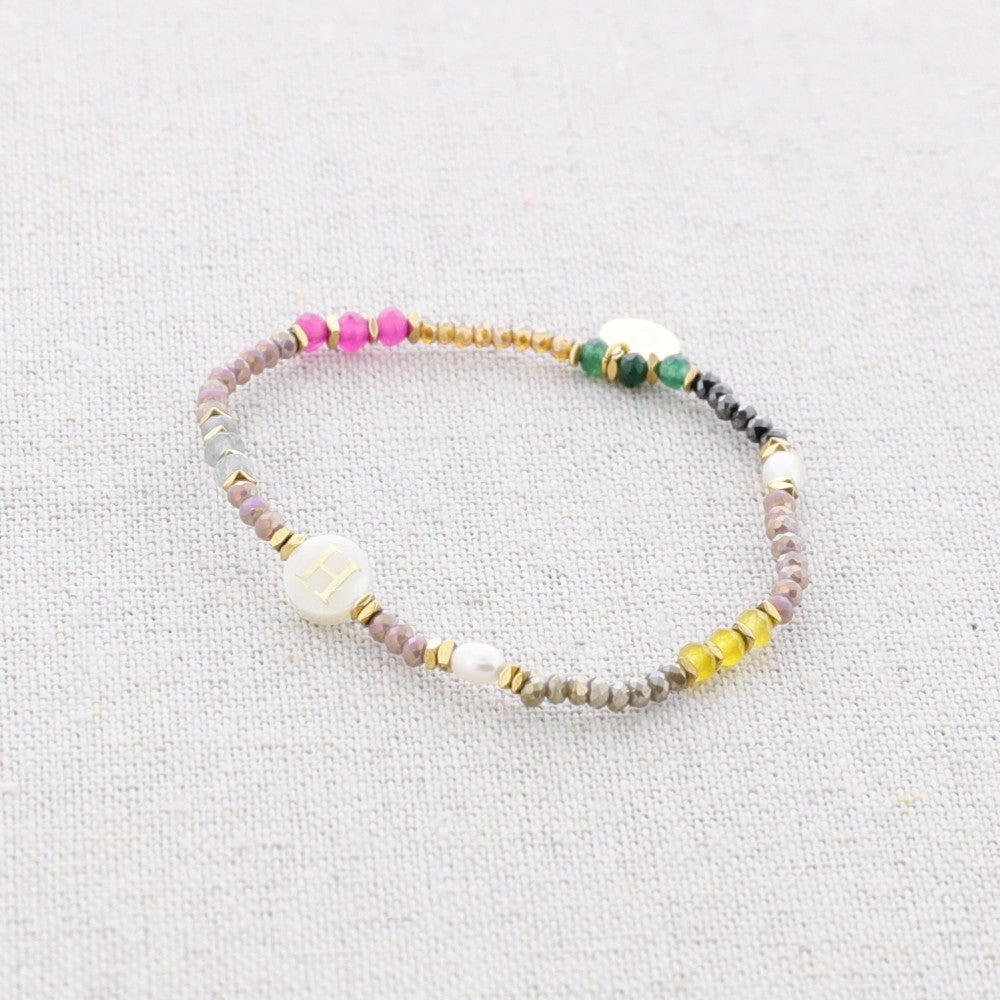 Delicate Initial Bead Bracelets
