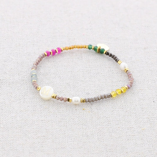 Delicate Initial Bead Bracelets
