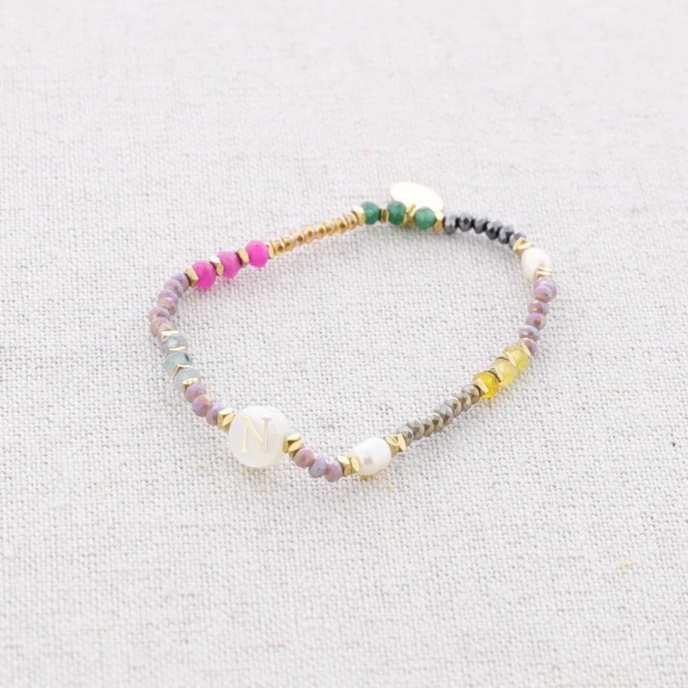 Delicate Initial Bead Bracelets