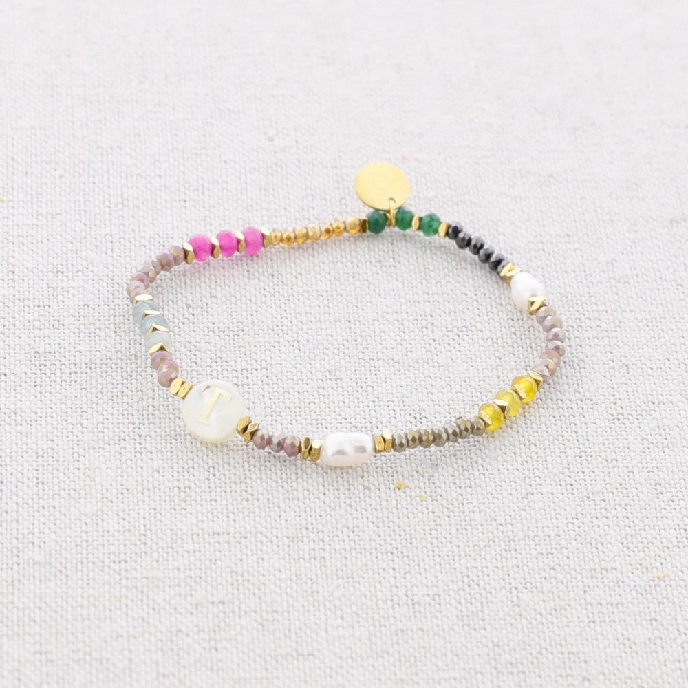 Delicate Initial Bead Bracelets
