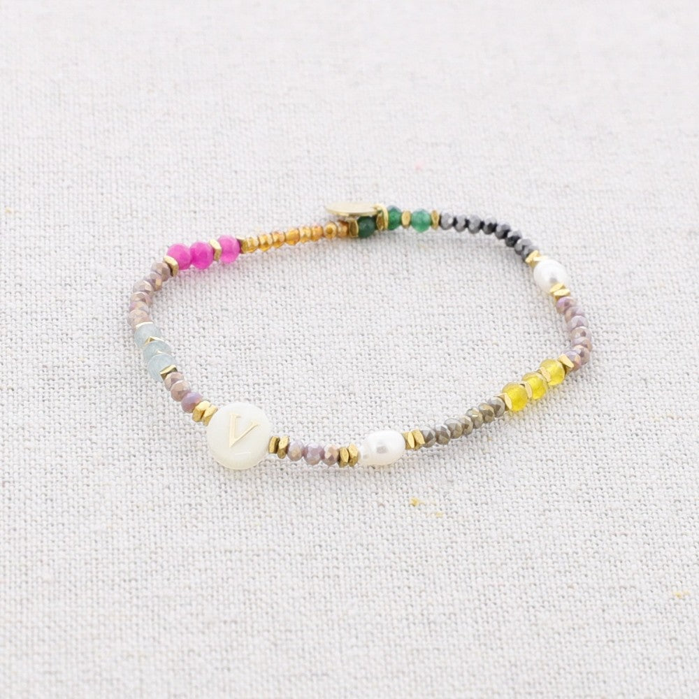 Delicate Initial Bead Bracelets