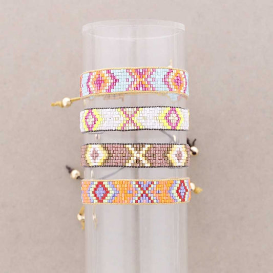 Bracelet de perles XOX - Jaune