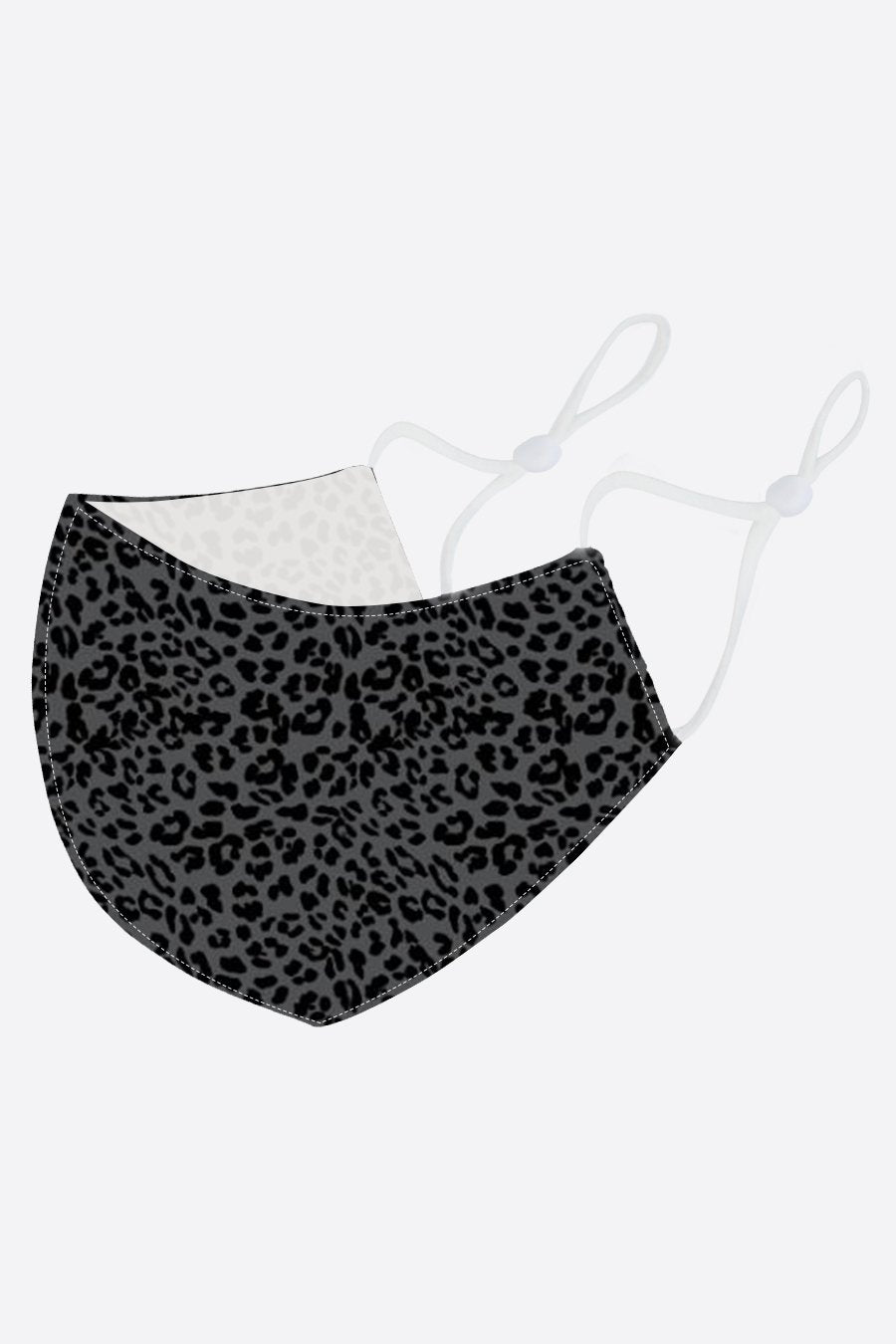 Mascarilla facial con estampado de leopardo color caqui