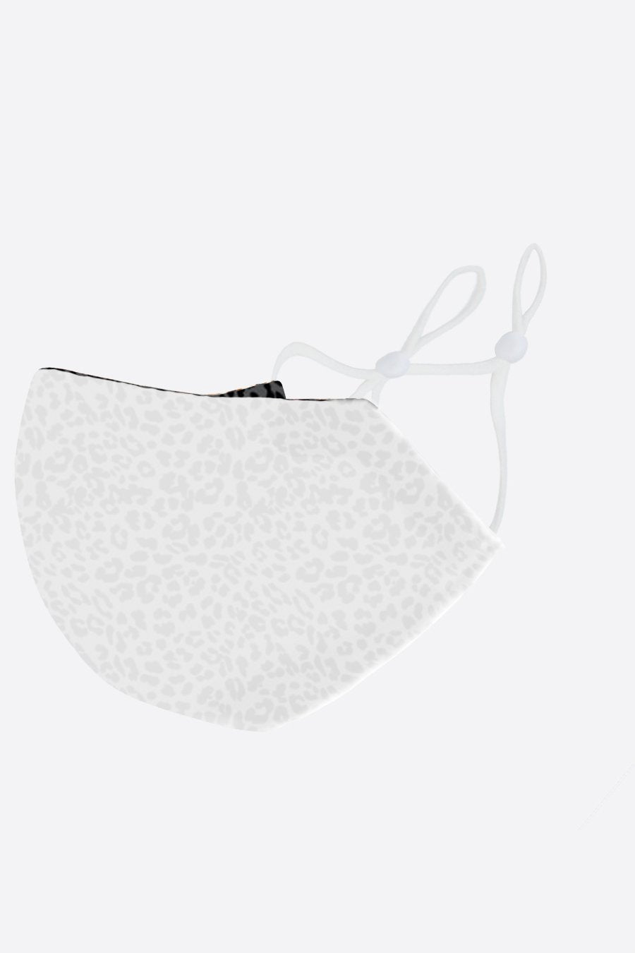 Mascarilla facial con estampado de leopardo color caqui