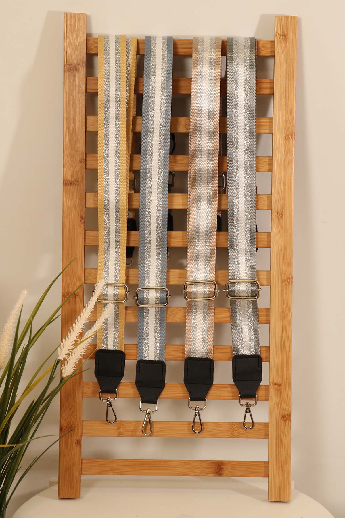 Bag strap - Silver/Gold Stripe