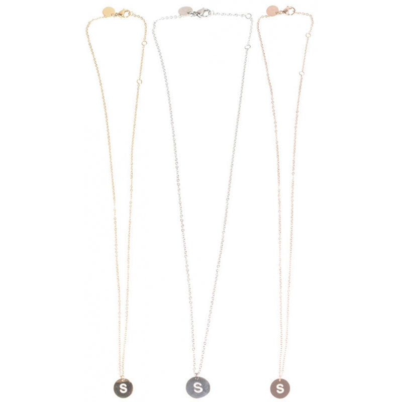Fine Initial Disc Necklaces