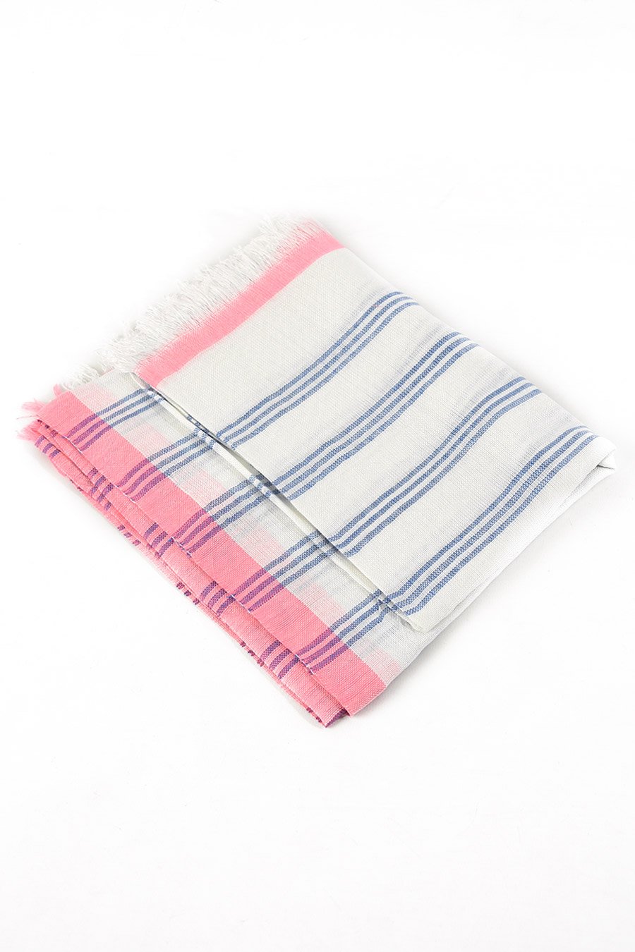 Pink and Blue triple stripe scarf/sarong