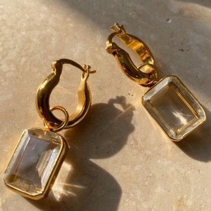 Stunning Clear Drop Hoops