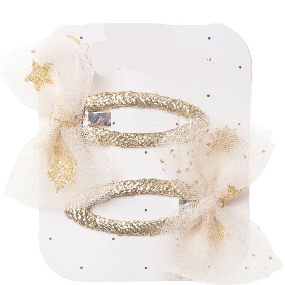 Kids Hair Clips - Tulle Bows