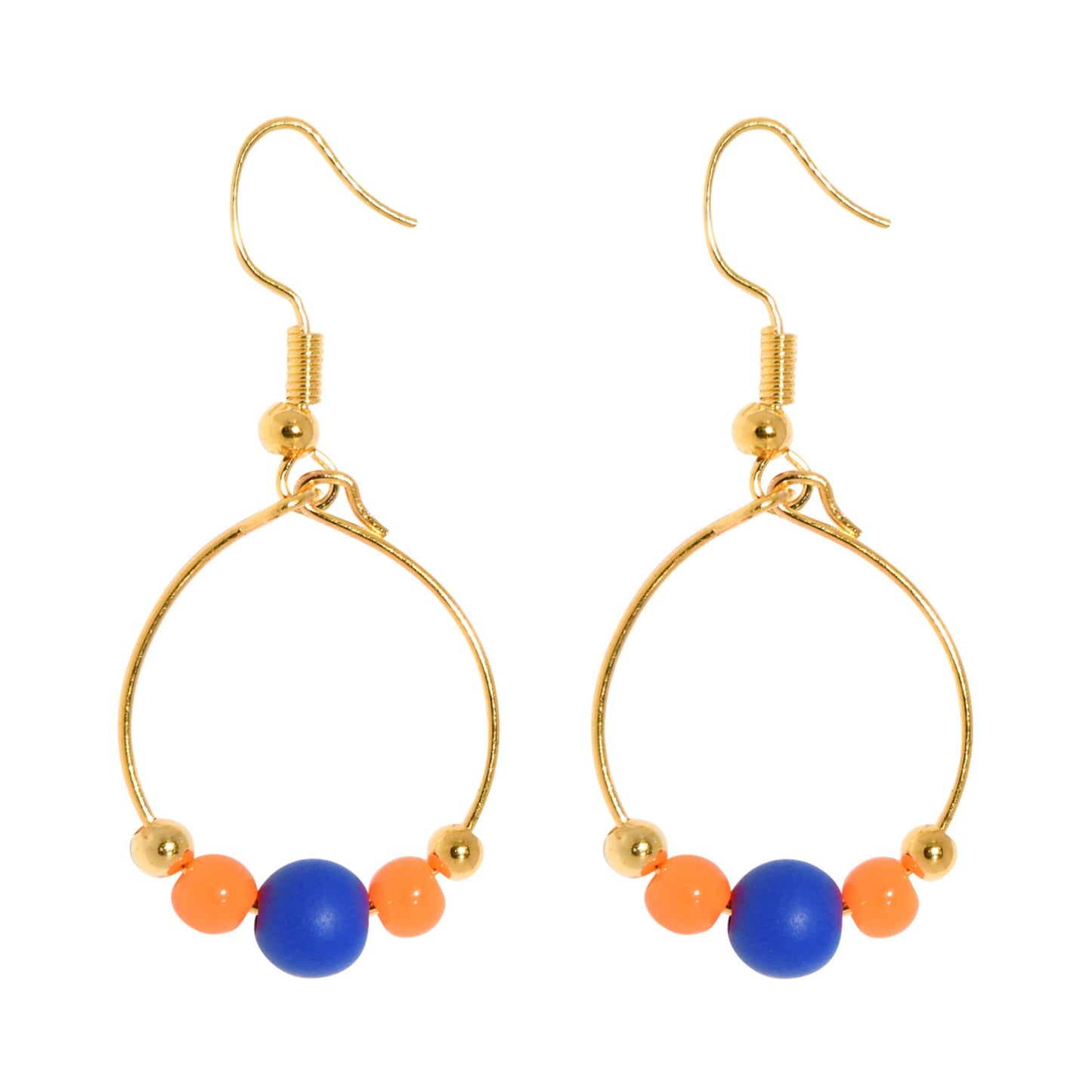 BOUCLES D'OREILLES BOPPER - BLEU/ORANGE
