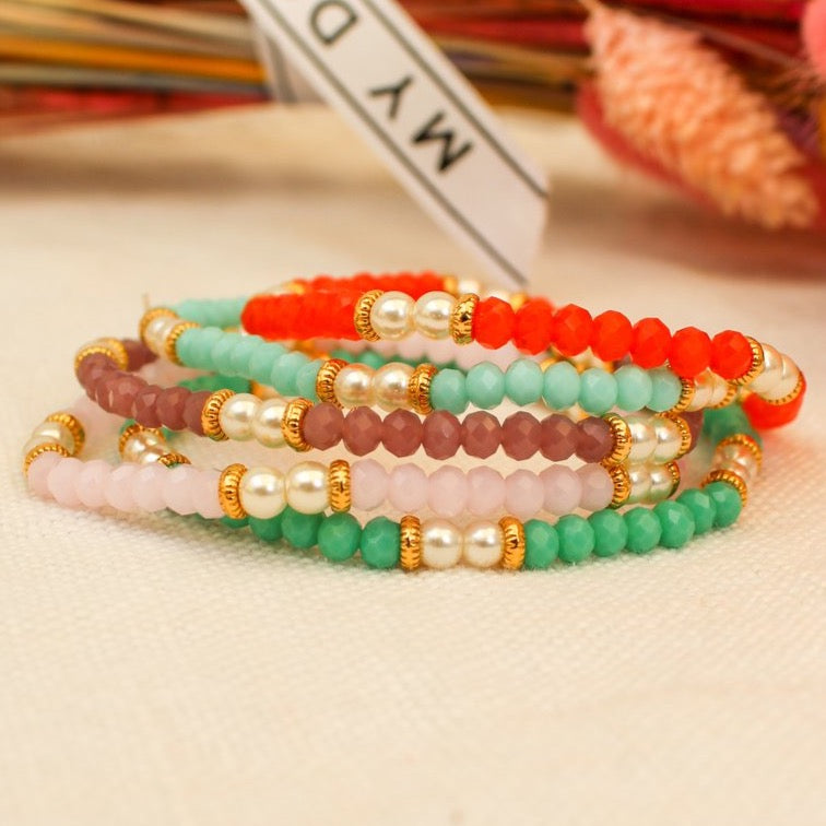 Pearl, Bead and Gold Bracelets