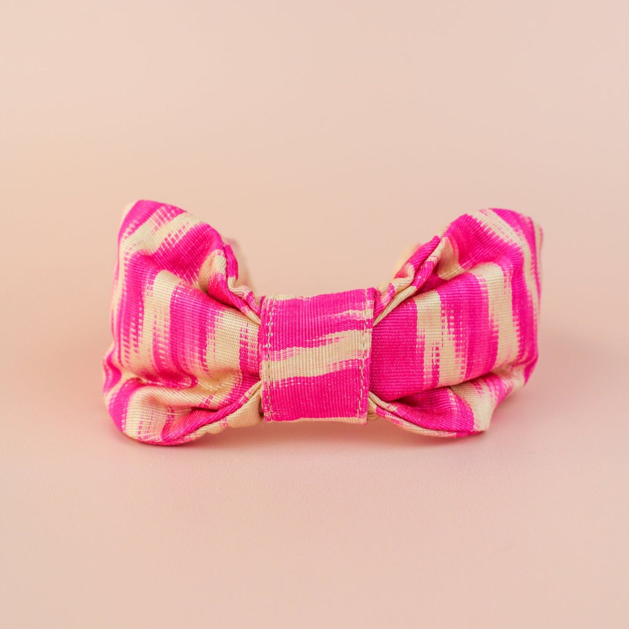 Pink and Cream Silk headband