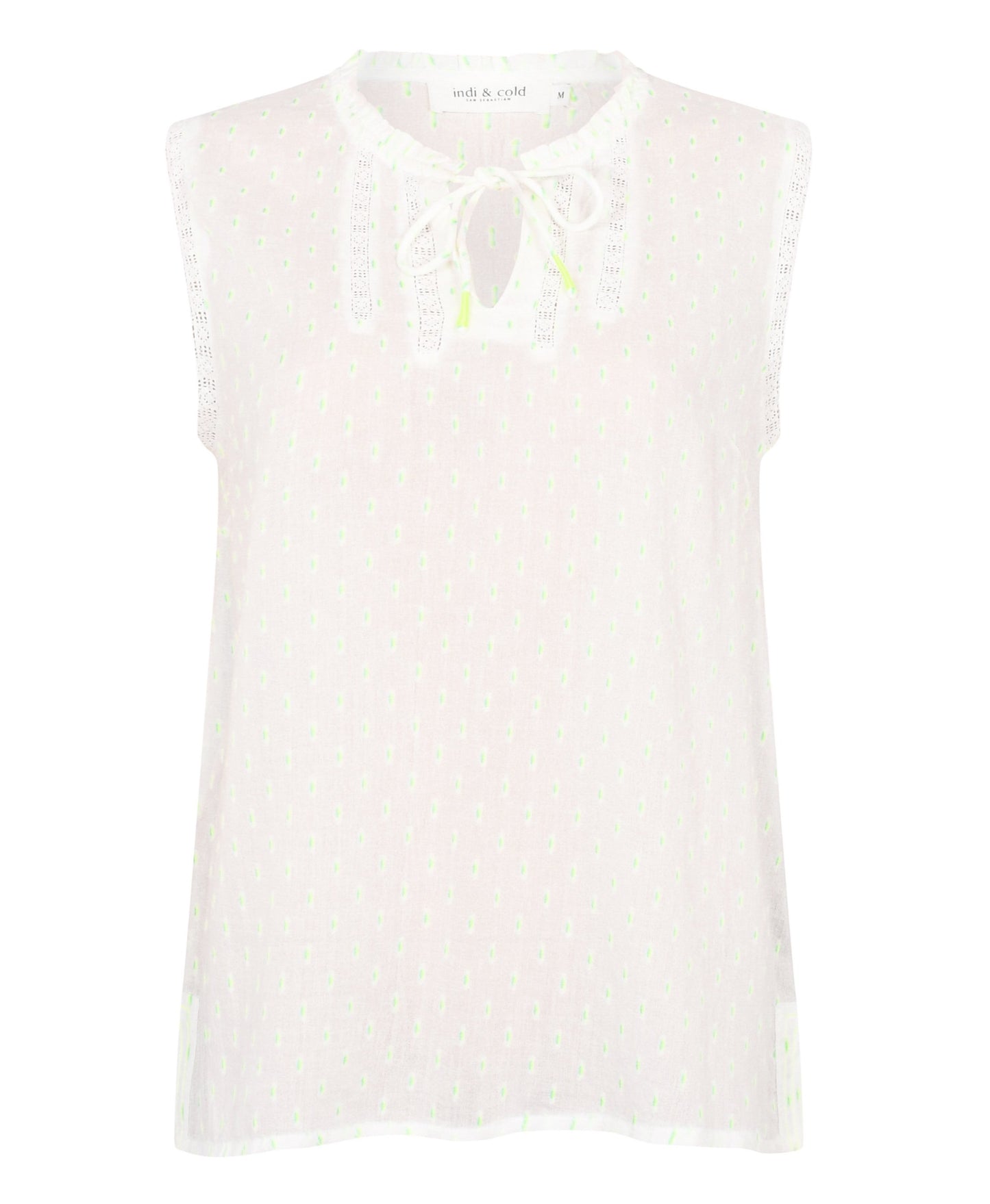 Blusa sin mangas con detalles de neón