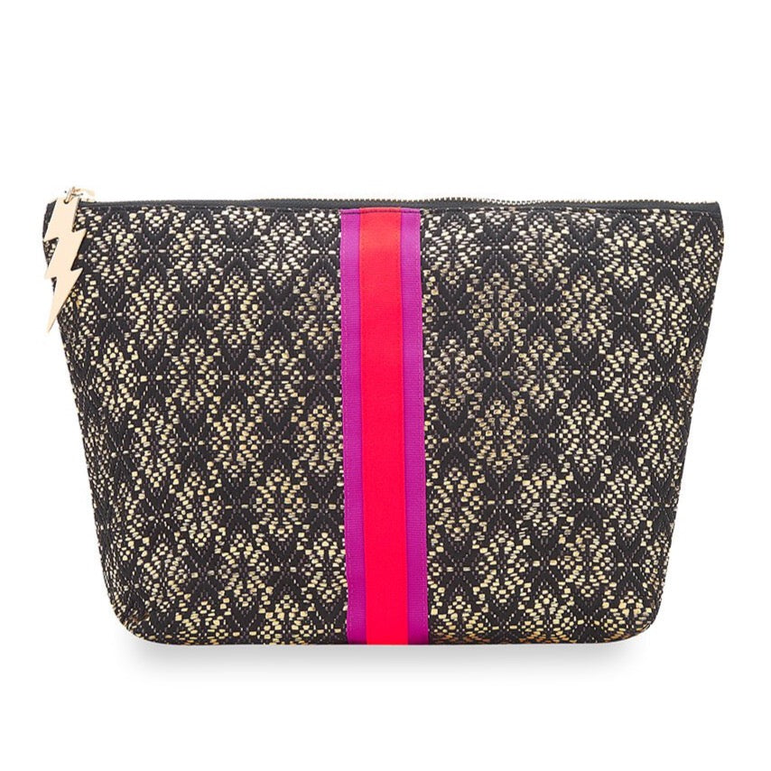 Large Gold and Black weave Bag