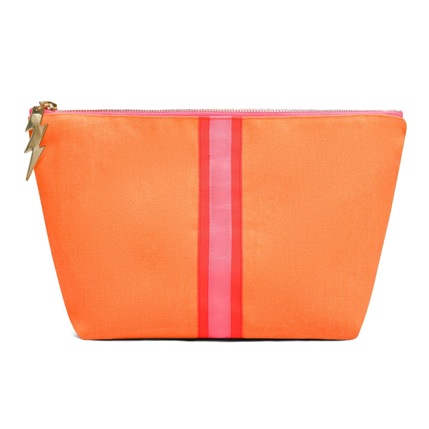Large Orange Striped Bag