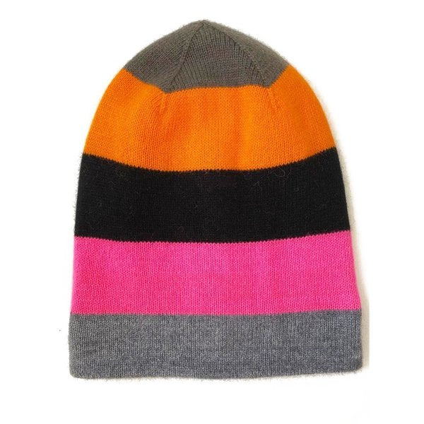 Gorro de cachemira a rayas - Multicolor