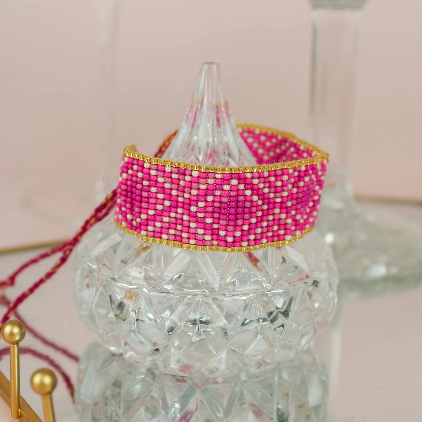 Pink Beaded Bracelet