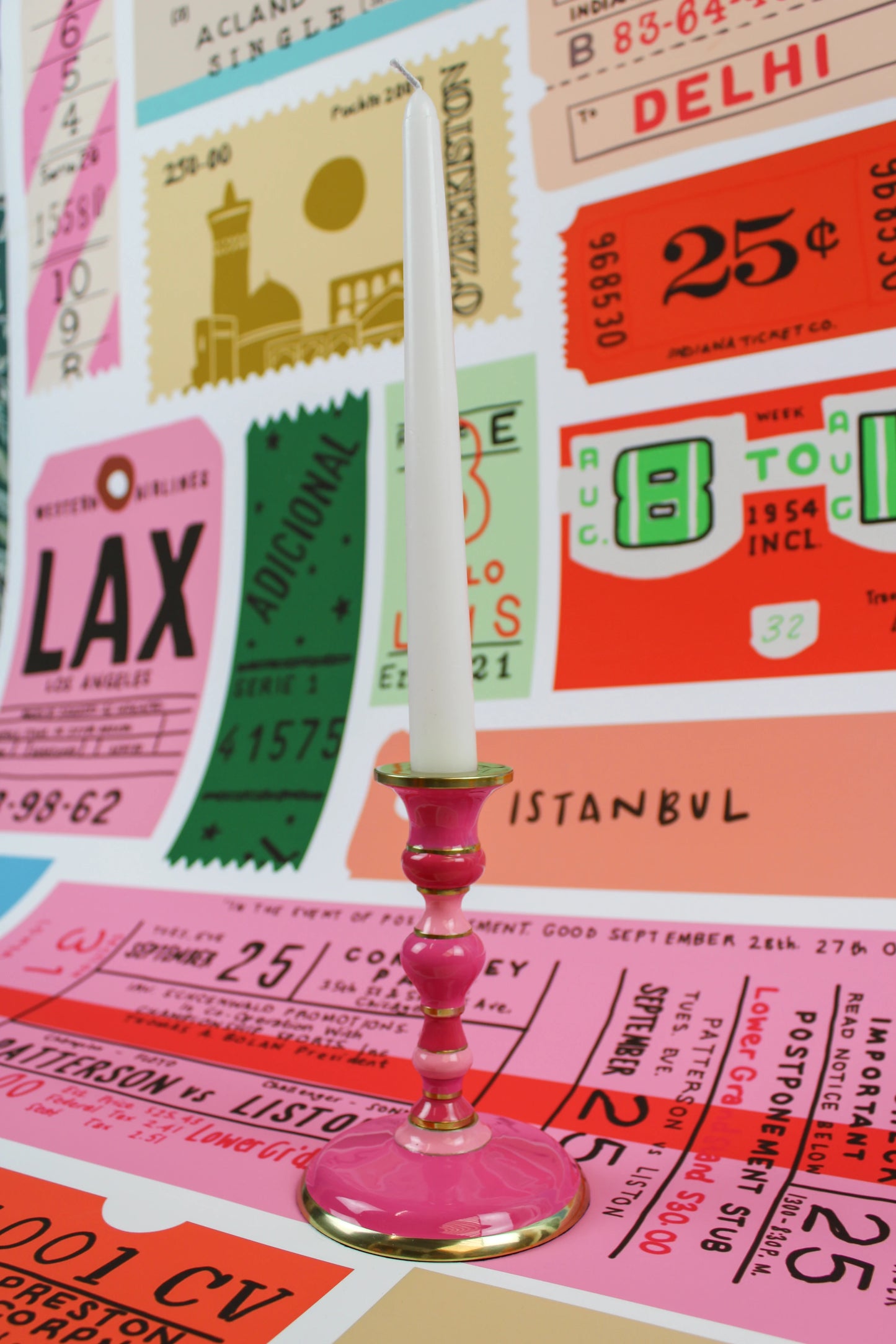 Mini Pink Candlestick